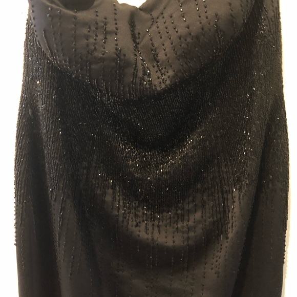 Vintage Zola Evening Petite Black sleeveless Evening Gown with Beading Size: 10 - Picture 3 of 5